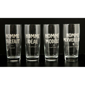 Lot de 4 verres à biere Homme Parfait