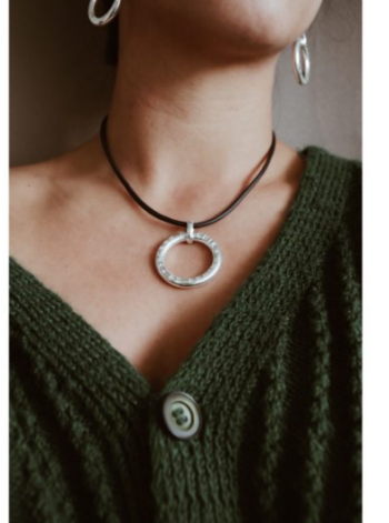 Collier cuir bouée n°169 Noir SDC – Image 2