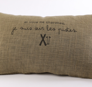 Coussin "Je suis sur les pistes" Sophie JANIERE