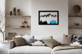Tableau "Van life" bleu CRAG