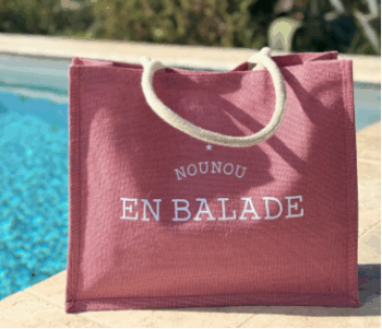 Sac cabas en jute "NOUNOU" Marcel & Lily