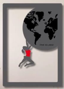Climb the planet 14x19.5